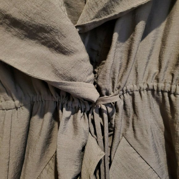 BCBG MAXAZRIA Dress Sleeveless with Hood Collar Dusty Olive NEW with TAGs - Picture 3 of 6